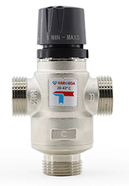 Термостатический клапан Varmega НР, 20-43° VMTV12-324306 Kvs 3.2 1"