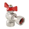 Кран шаровой Valtec BASE угловой с накидной гайкой 3/4" вн.-вн.