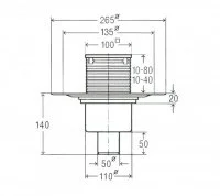 ᐉ Душевой трап Viega DN50 583224 с решеткой 100х100, хром [0.4 л/с] ✔️ фото | ⏩ Progreem.by