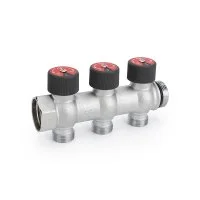 ᐉ Коллектор распределительный с регулировочными клапанами Varmega VMMM03 1" х 3/4"ЕК - 3 контура ✔️ фото | ⏩ Progreem.by