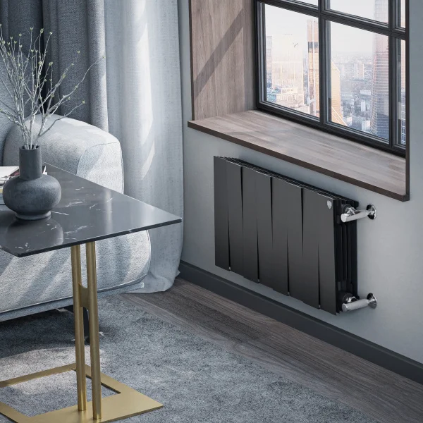 ᐉ Радиатор биметаллический Royal Thermo PianoForte 300 Чёрный [8 секций] ✔️ фото | ⏩ Progreem.by