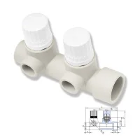 ᐉ Двойной коллектор с термостатическими вентилями Wavin Ekoplastik 20/32 ✔️ фото | ⏩ Progreem.by