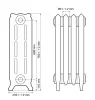 ᐉ Радиатор чугунный Радимакс Bristol 600 [1 секция] BR 600 ✅ фото | Радимакс (RETROstyle) ⭐ Progreem.by