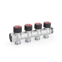 ᐉ Коллектор распределительный с регулировочными клапанами Varmega VMMM03 1" х 3/4"ЕК - 4 контура ✔️ фото | ⏩ Progreem.by