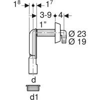 ᐉ Сифон Geberit внутристенный для стиральной/посудомоечной машины, d 40 мм, хром глянцевый 152.235.21.1 ✔️ фото | ⏩ Progreem.by