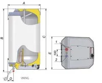 ᐉ Электрический водонагреватель Biawar Viking E 55 [59 л]  ✅ фото | Biawar ⭐ Progreem.by
