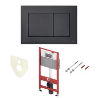 Инсталяция для унитаза TECE 9400414 квадратная черная матовая хром кнопка