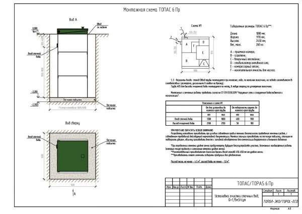 ᐉ Септик Топол-Эко ТОПАС 6 Пр ✔️ фото | ⏩ Progreem.by