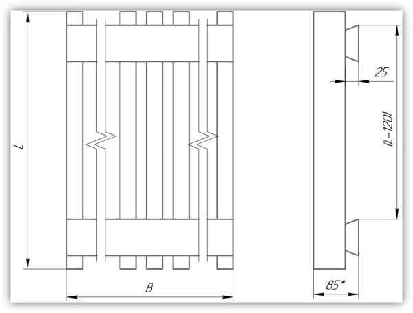 ᐉ Радиатор стальной трубчатый Новатерм Р3060-1500-В10-1-7021-НЦ [10 секций] ✔️ фото | ⏩ Progreem.by