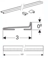 ᐉ Профиль сбора воды для душевого трапа Geberit 154.340.FW.1 [1150 мм] ✔️ фото | ⏩ Progreem.by