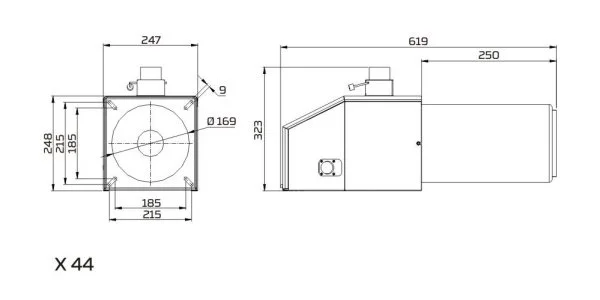 ᐉ Пеллетная горелка PellasX X [44 кВт]  ✅ фото | PellasX ⭐ Progreem.by