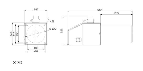 ᐉ Пеллетная горелка PellasX X [70 кВт]  ✅ фото | PellasX ⭐ Progreem.by