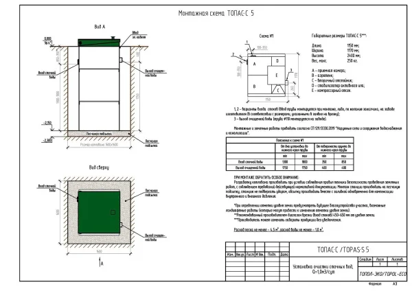 ᐉ Септик Топол-Эко ТОПАС-С 5 ✔️ фото | ⏩ Progreem.by