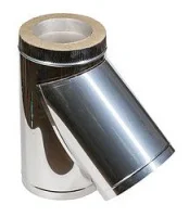 Тройник дымохода стального 1/0,5 мм утепленного 45° d220/320