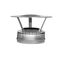 Оголовок (зонт) сэндвич-дымохода Ferrum 0.5+0.5 мм d 115/200 мм