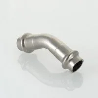 ᐉ Пресс-угольник 45° (раструб-раструб) из нержавеющей стали Valtec нар. р. 54 х 54 мм ✔️ фото | ⏩ Progreem.by