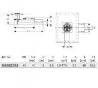 ᐉ Душевой трап Geberit CleanLine 154.052.00.1 с решеткой 80х80, хром [0.4 л/с] ✔️ фото | ⏩ Progreem.by
