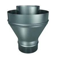 Переход прямой для дымохода Конвекция d 110/210 мм