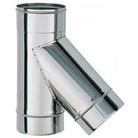 Тройник стального дымохода 45° d 150