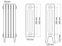 ᐉ Радиатор чугунный Радимакс Loft 350 [1 секция] ✔️ фото | ⏩ Progreem.by