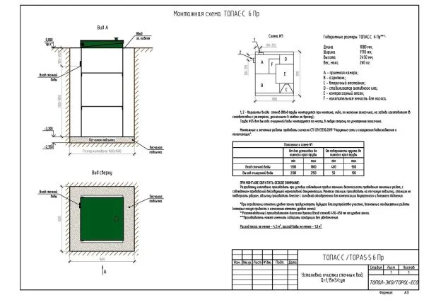 ᐉ Септик Топол-Эко ТОПАС-С 6 Пр ✔️ фото | ⏩ Progreem.by