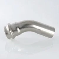 ᐉ Пресс-угольник 45° (раструб-труба) из нержавеющей стали Valtec вн/нар 54 х 54 мм ✔️ фото | ⏩ Progreem.by