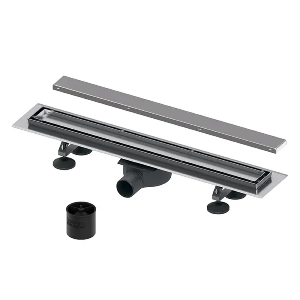 Душевой лоток TECE TECElinus, 70 см с основой для плитки tile и панелью steel 2 в 1