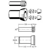 ᐉ Набор присоединительный для подключения унитаза Viega 308414 ✔️ фото | ⏩ Progreem.by