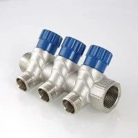 Коллектор Valtec с регулировочными вентилями, 3/4"х2 вых. 1/2" нар. ᐉ Коллектор Valtec с регулировочными вентилями, 3/4"х2 вых. 1/2" нар. ✔️ фото | ⏩ Progreem.by