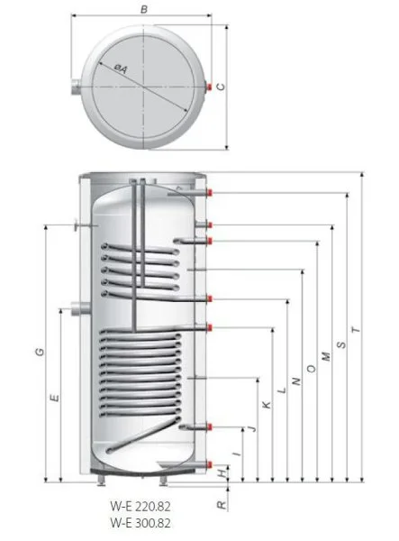 ᐉ Бойлер косвенного нагрева Biawar Mega Solar W-E 220.82 [206 л]  ✅ фото | Biawar ⭐ Progreem.by