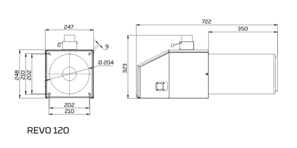 ᐉ Пеллетная горелка PellasX Revo [120 кВт]  ✅ фото | PellasX ⭐ Progreem.by