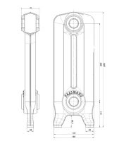 ᐉ Радиатор чугунный Радимакс Windsbold 500 [1 секция] ✔️ фото | ⏩ Progreem.by