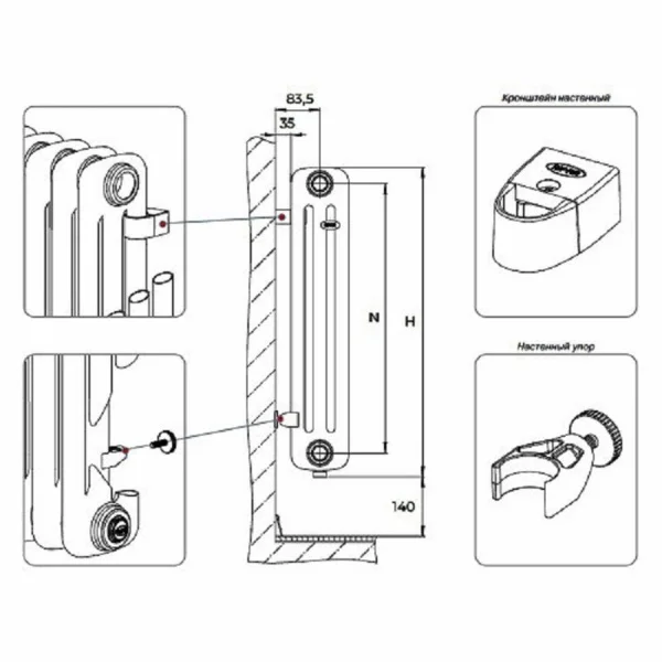 ᐉ Радиатор стальной трубчатый Rifar Tubog TUB 2180-06 [6 секций] ✔️ фото | ⏩ Progreem.by