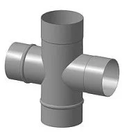 Четверник дымохода стального 1/0,5 мм утепленного 90° d300/400