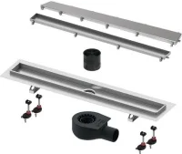 Душевой лоток TECE TECElinus, 90 см с основой для плитки tile и панелью steel 2 в 1