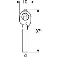 ᐉ Сифон Geberit для писсуара, вертикальный выпуск, d50 мм, белый 152.951.11.1 ✔️ фото | ⏩ Progreem.by