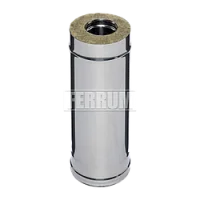 Труба дымохода утепленного Ferrum 0.5 м / 0.8+0.5 мм d 115/200 мм