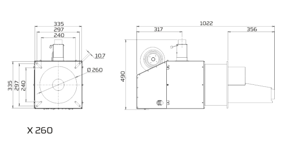 ᐉ Пеллетная горелка PellasX X [260 кВт]  ✅ фото | PellasX ⭐ Progreem.by