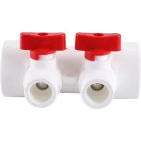 ᐉ Коллектор полипропиленовый Kalde с регулировочными кранами на 2 выхода, красный ✔️ фото | ⏩ Progreem.by