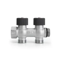 Коллектор распределительный с регулировочными клапанами Varmega VMMM03 3/4" х 3/4"ЕК - 2 контура