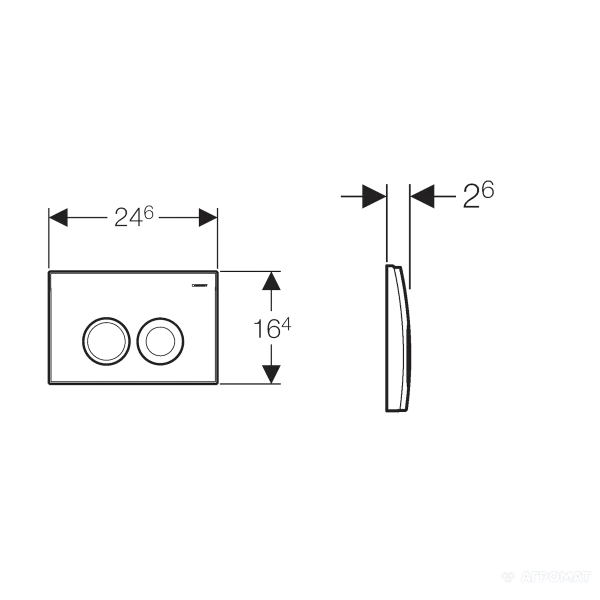 ᐉ Кнопка для инсталляции Geberit Delta 21 115.125.11.1 белый ✔️ фото | ⏩ Progreem.by