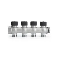 Коллектор распределительный с регулировочными клапанами Varmega VMMM03 1" х 3/4"ЕК - 4 контура