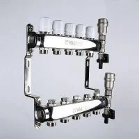 ᐉ Коллектор Valtec из нержавеющей стали с термостатическими клапанами 1", 5 выходов x 3/4" ✔️ фото | ⏩ Progreem.by