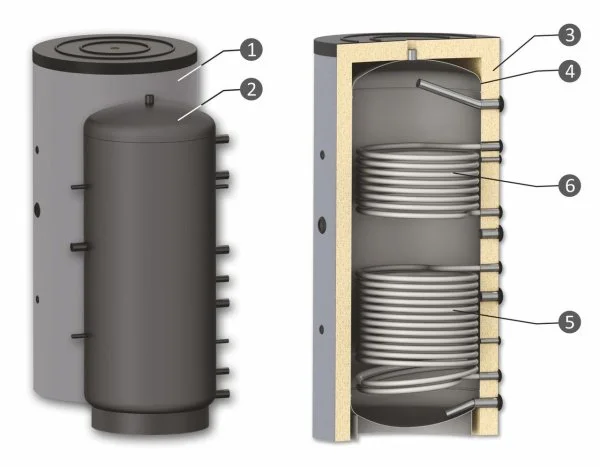 ᐉ Буферная емкость Sunsystem PR2- 1000 ✔️ фото | ⏩ Progreem.by
