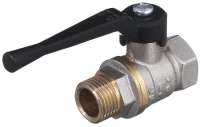 ᐉ Кран никелированный шаровый БАЗ НК 11Б27п1 1 1/2” вр/нр, рычаг ✔️ фото | ⏩ Progreem.by