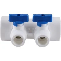 ᐉ Коллектор полипропиленовый Kalde с регулировочными кранами на 2 выхода, синий ✔️ фото | ⏩ Progreem.by