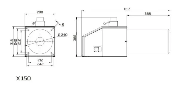 ᐉ Пеллетная горелка PellasX X [150 кВт]  ✅ фото | PellasX ⭐ Progreem.by