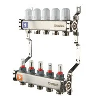 Коллекто Valtec из нержавеющей стали VTc.579.EMN 1", 3 выхода x 3/4", "евроконус"