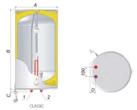 ᐉ Электрический водонагреватель Biawar Classic OW-E 120.1+ [119 л]  ✅ фото | Biawar ⭐ Progreem.by
