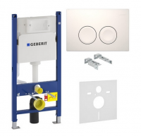 Инсталляция для унитаза Geberit Duofix H112 с кнопкой смыва Delta21, белый
